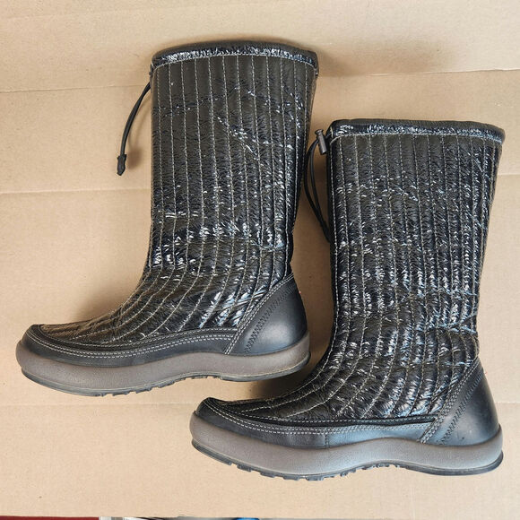 Ecco Waterproof Boots with Wool Lining Women’s SZ 8 Black EUC - Picture 13 of 14